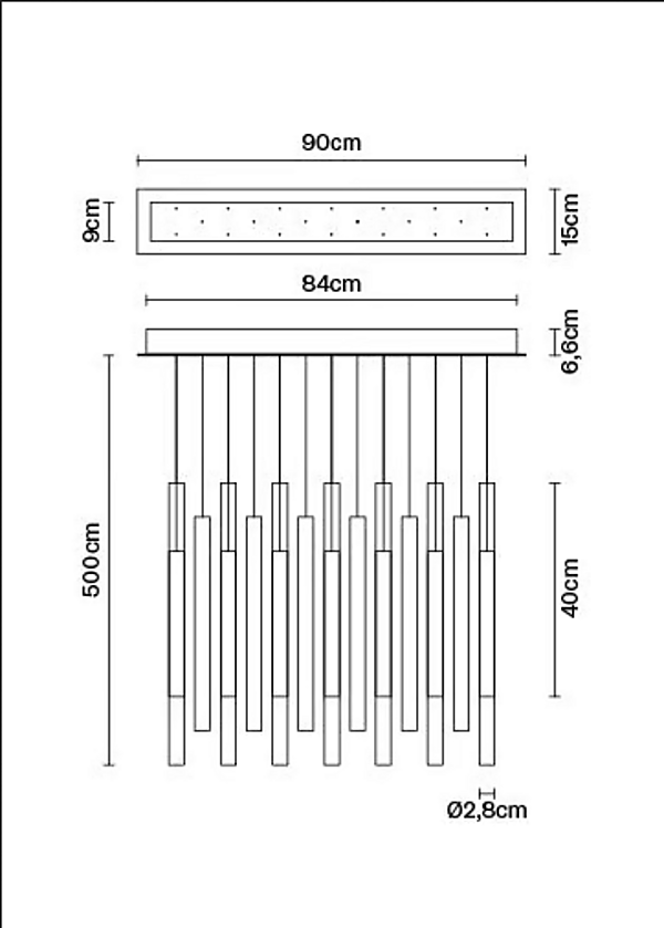 Suspension en verre borosilicate LED multispot Tooby Fabbian usine Fabbian de l'Italie. Foto №9
