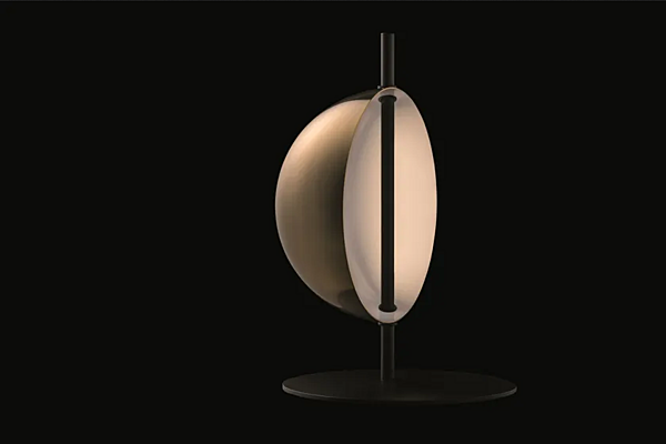 Lampe de table en métal LED basse tension Superluna 297 Oluce usine Oluce de l'Italie. Foto №4