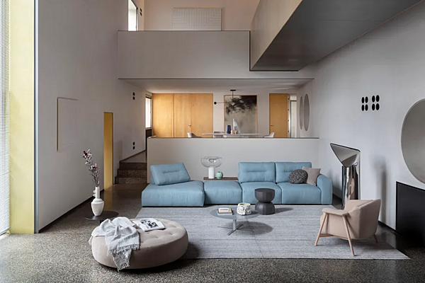 Canapé d'angle en tissu My Taos Saba usine SABA de l'Italie. Foto №8