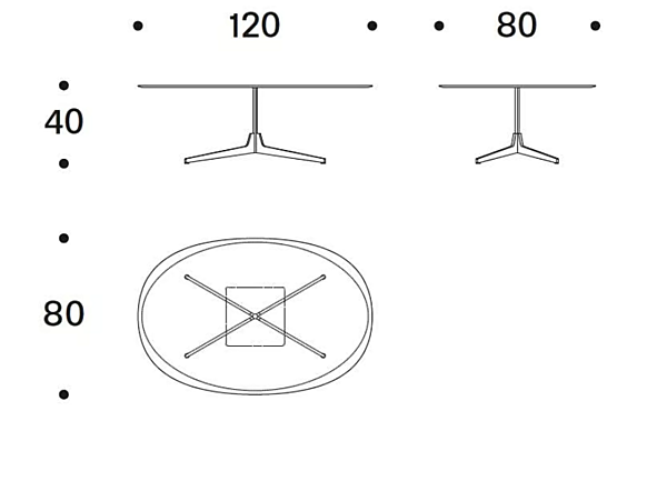 Table basse ovale en marbre Saba Hexa usine SABA de l'Italie. Foto №6