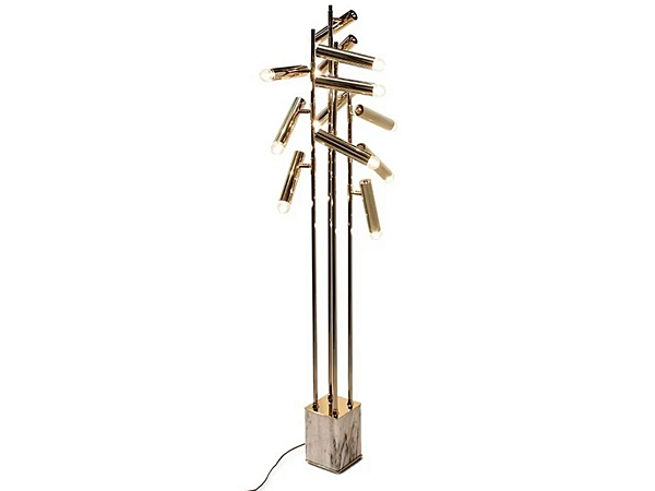 Lampe sur pied en laiton Cypres BRABBU usine BRABBU de l'Italie. Foto №1