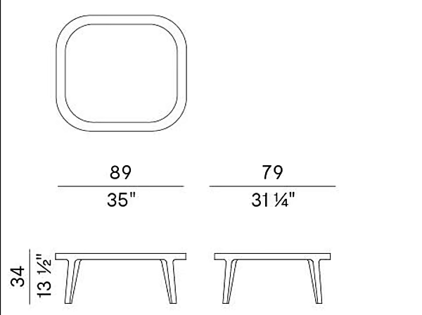 Table basse rectangulaire en frêne collection Spring Potocco 841 TBQ 841/TBQ usine POTOCCO de l'Italie. Foto №4
