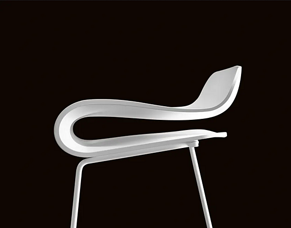Tabouret en matériau synthétique à base de glissière Kristalia BCN usine Kristalia de l'Italie. Foto №12