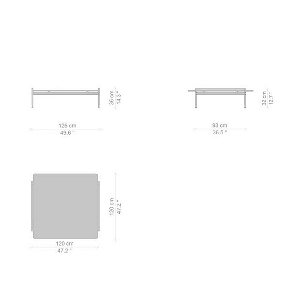 Table basse rectangulaire en verre CASSINA Esosoft usine CASSINA de l'Italie. Foto №20