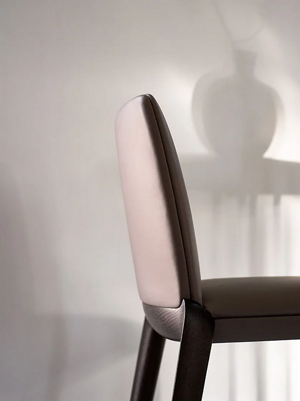 Tabouret haut en cuir avec dossier Hiru 947 A Potocco 947/A usine POTOCCO de l'Italie. Foto №6