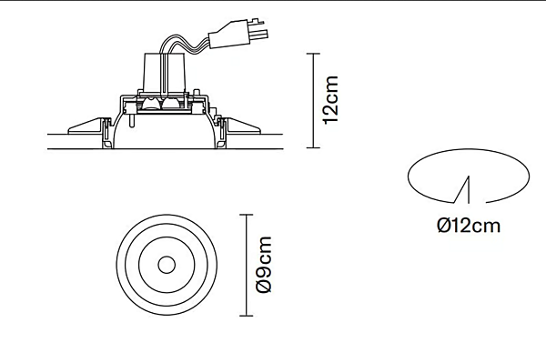 Projecteur encastré ajustable en matériau Fabbian Tools F19 F25 usine Fabbian de l'Italie. Foto №2