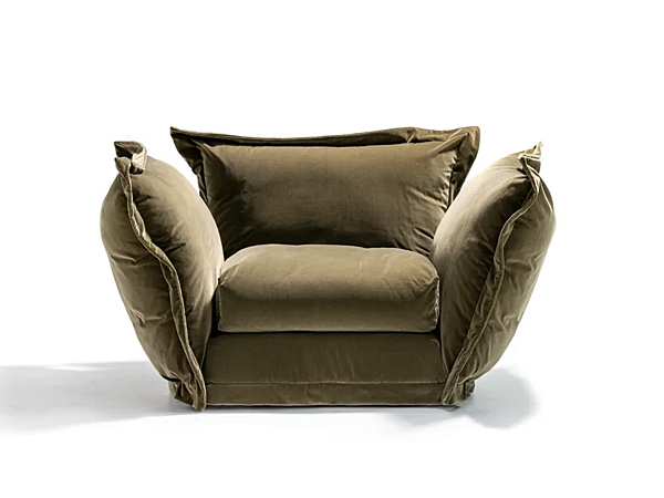 Fauteuil en tissu avec housse amovible et accoudoirs Moroso Cloudscape usine Moroso de l'Italie. Foto №2