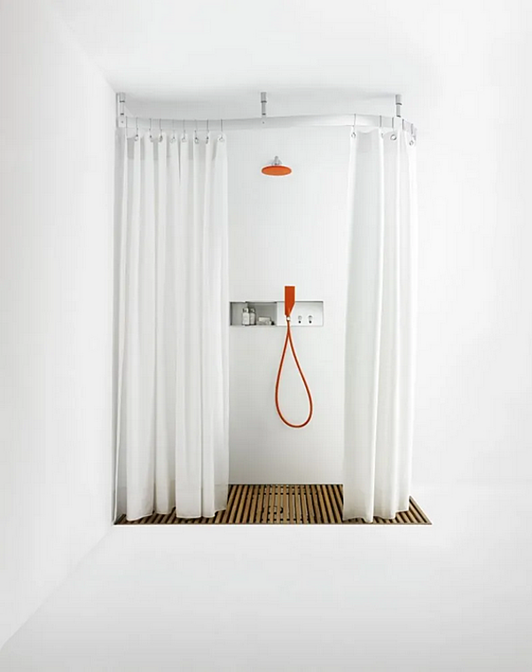 Douche à effet pluie ronde murale en caoutchouc AGAPE KAA usine Agape de l'Italie. Foto №4