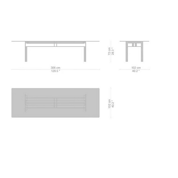 Table rectangulaire en bois Doge CASSINA usine CASSINA de l'Italie. Foto №16