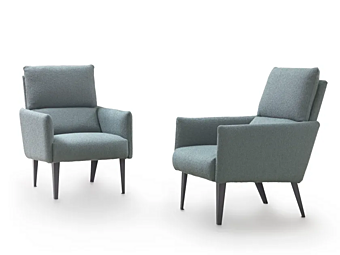 Fauteuil en tissu rembourré avec accoudoirs Nina GYFORM