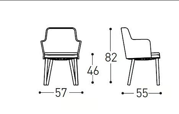 Chaise de jardin en aluminium laqué avec accoudoirs EMMA VARASCHIN 23614 usine VARASCHIN de l'Italie. Foto №24