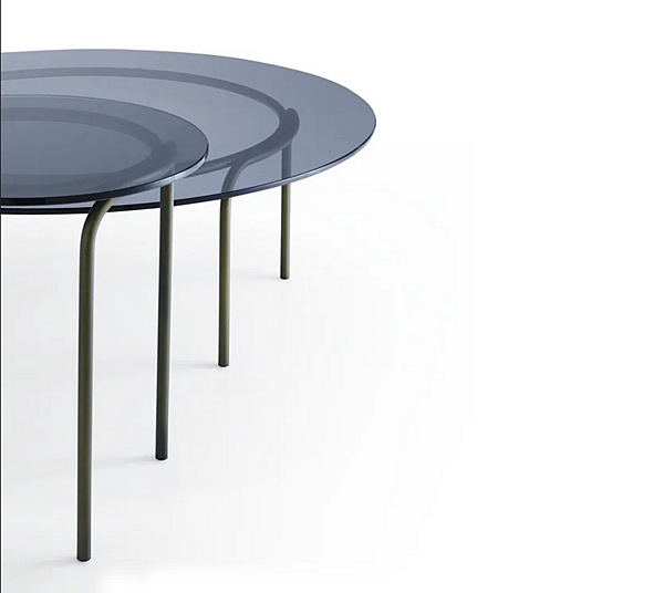 Table d'appoint ronde en verre trempé haut LIGNE ROSET LIAM 19980380 usine LIGNE ROSET de l'Italie. Foto №3