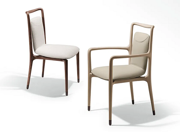Chaise en tissu avec accoudoirs GIORGETTI Ibla 55100 usine GIORGETTI de l'Italie. Foto №5