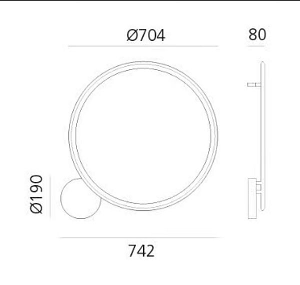 Applique murale en aluminium LED Discovery Artemide usine Artemide de l'Italie. Foto №9