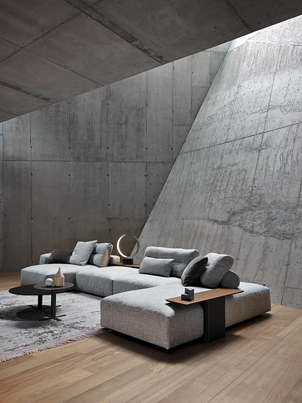 Canapé d'angle en tissu My Taos Saba usine SABA de l'Italie. Foto №15