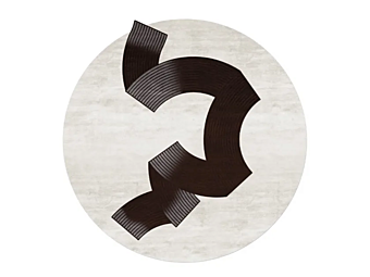 Tapis rond en laine et soie de bambou Aurora GIORGETTI GA260