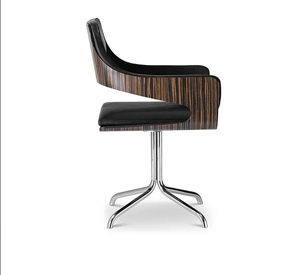 Chaise en cuir avec accoudoirs I 4 Mariani Silhouette usine i 4 Mariani de l'Italie. Foto №6