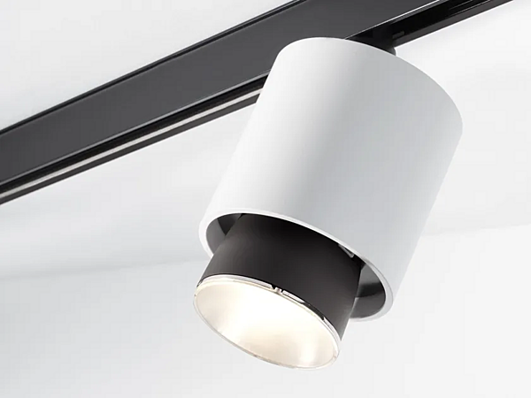 Lumière sur rail LED Claque F43 en aluminium Fabbian usine Fabbian de l'Italie. Foto №1