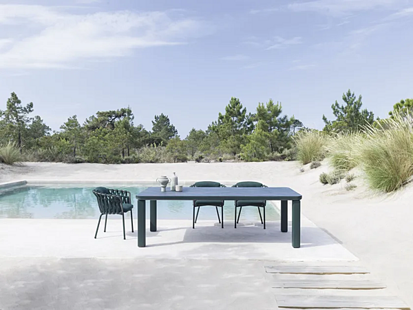 Table de jardin en aluminium avec plateau en céramique ou HPL sur mesure VARASCHIN usine VARASCHIN de l'Italie. Foto №6