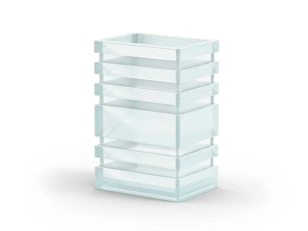 Vase rectangulaire en verre Skyscraper CASSINA usine CASSINA de l'Italie. Foto №1
