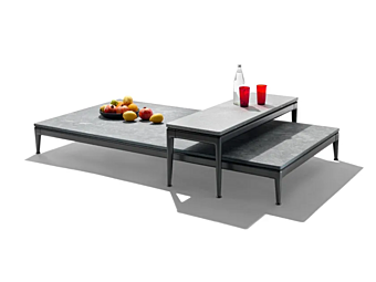 Table basse rectangulaire en pierre extérieure FLEXFORM Pico Table basse rectangulaire en pierre extérieure FLEXFORM Pico usine FLEXFORM de l'Italie