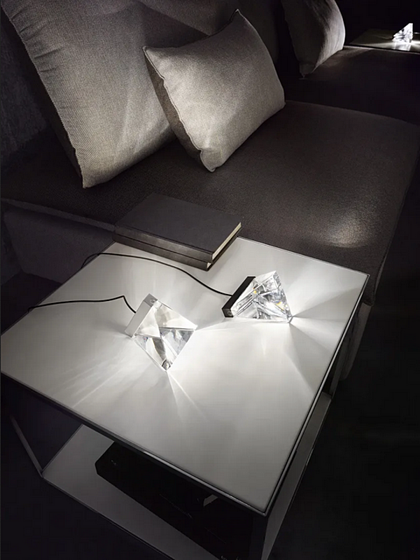 Lampe de table en cristal LED Tripla Fabbian usine Fabbian de l'Italie. Foto №4