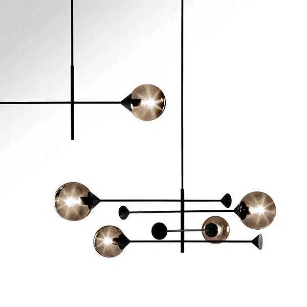 Suspension LED en métal Kendama GIORGETTI usine GIORGETTI de l'Italie. Foto №2