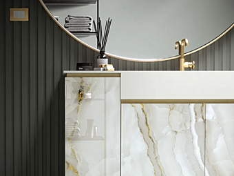 Unité de lavabo en verre sur pied avec vasque intégrée ARTELINEA FUSION AL 602 Unité de lavabo en verre sur pied avec vasque intégrée ARTELINEA FUSION AL 602 usine ARTELINEA de l'Italie