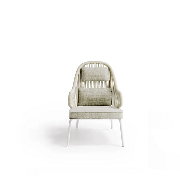 Fauteuil de jardin en corde et tissu avec accoudoirs Atmosphera Agave usine ATMOSPHERA de l'Italie. Foto №6