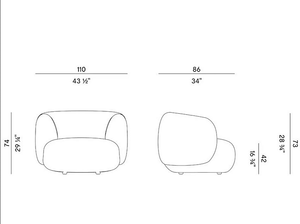 Fauteuil en tissu avec accoudoirs Jade 953 PL Potocco 953/PL usine POTOCCO de l'Italie. Foto №6