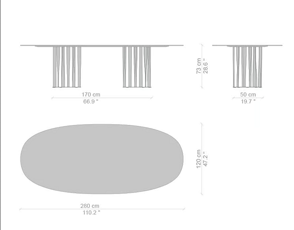 Table en aluminium 475 Boboli CASSINA usine CASSINA de l'Italie. Foto №10