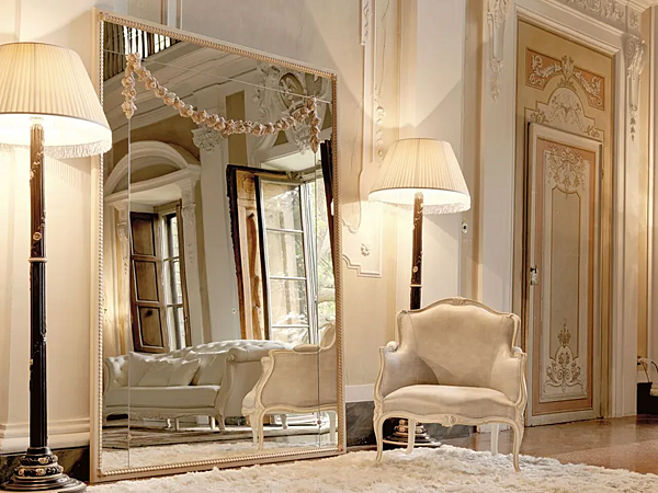 Miroir rectangulaire en bois sur pied Savio Firmino 4217 usine SAVIO FIRMINO de l'Italie. Foto №2