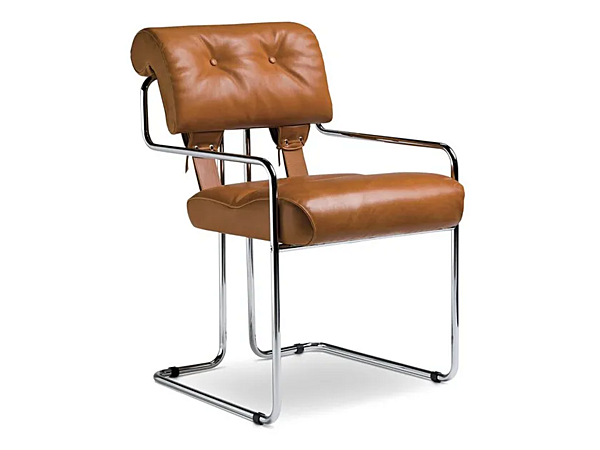 Chaise cantilever rembourrée avec accoudoirs Tucroma I 4 Mariani usine i 4 Mariani de l'Italie. Foto №1