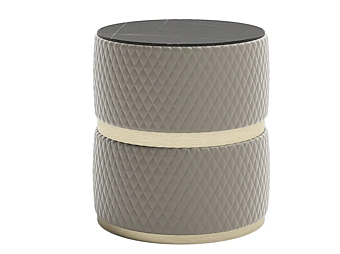 Table d'appoint ronde en tissu Capital Collection Cookie CO.SR usine Capital Collection de l'Italie