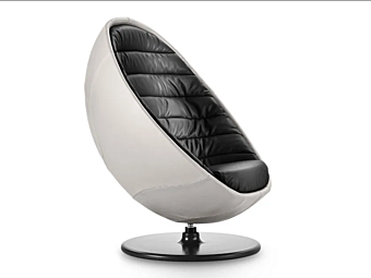 Fauteuil en cuir pivotant à dossier haut Planet i 4 Mariani