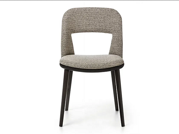 Chaise en tissu rembourré avec dos ouvert BROSS PATH 1560 usine BROSS de l'Italie. Foto №1