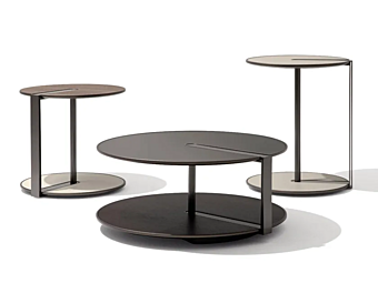Table basse ronde en métal Clamp GIORGETTI 71800, 71810, 71830