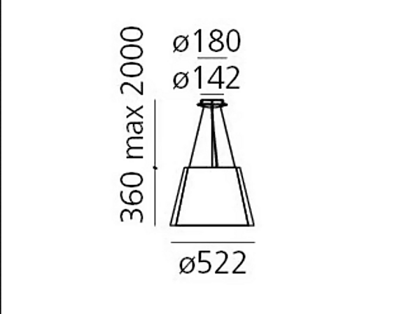 Lampe suspendue d'extérieur en tissu Tolomeo Paralume Artemide T076050 usine Artemide de l'Italie. Foto №5