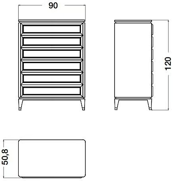 Commode en bois Bleu Lune CPRN HOMOOD B111, B112 usine CPRN HOMOOD de l'Italie. Foto №4