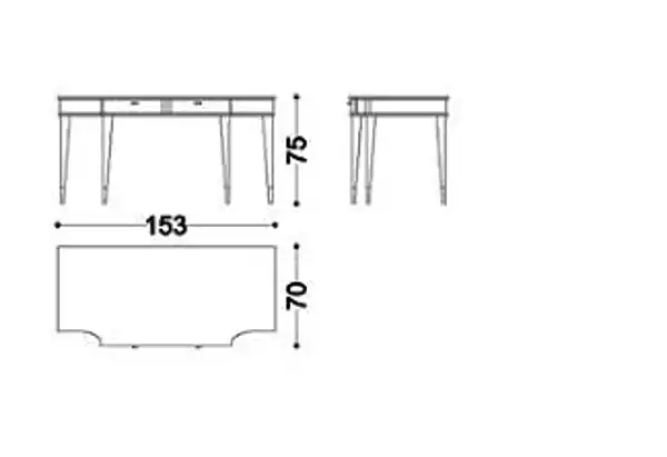 Bureau en bois avec tiroirs OPERA CONTEMPORARY DESIRE usine OPERA CONTEMPORARY de l'Italie. Foto №4