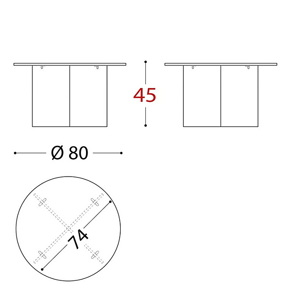 Table d'appoint ronde en PMMA pour jardin Belt Air VARASCHIN usine VARASCHIN de l'Italie. Foto №16