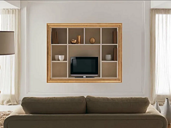 Meuble TV en bois avec étagères Zoe CORTEZARI Meuble TV en bois avec étagères Zoe CORTEZARI usine CORTE ZARI de l'Italie
