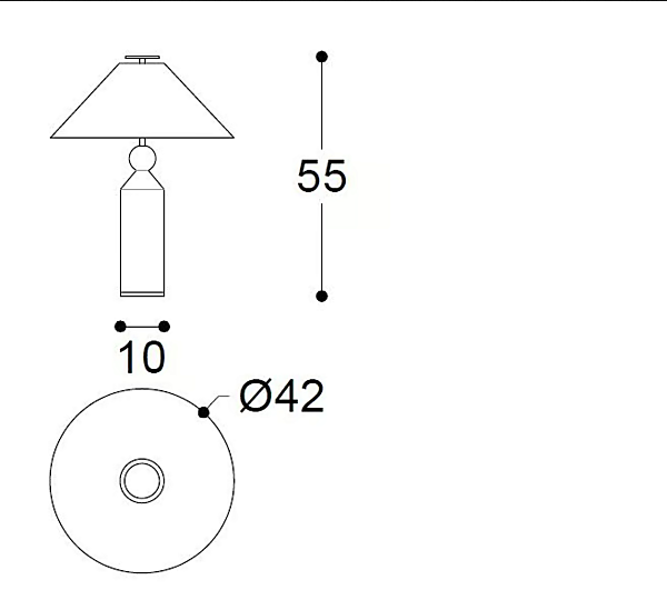 Lampe de table en bois LED Nadine Black Tie NAD55 usine Black Tie de l'Italie. Foto №6