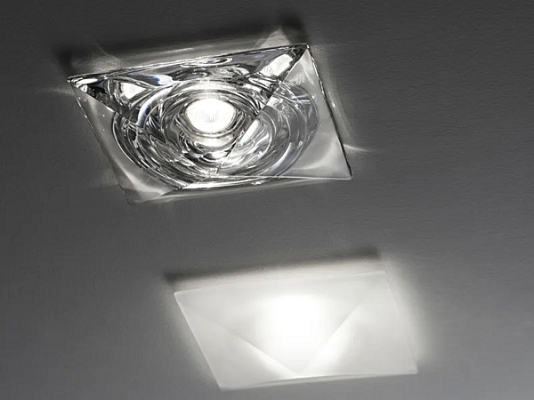 Spotlight encastré en cristal pour plafond suspendu Fabbian Cheope usine Fabbian de l'Italie. Foto №3