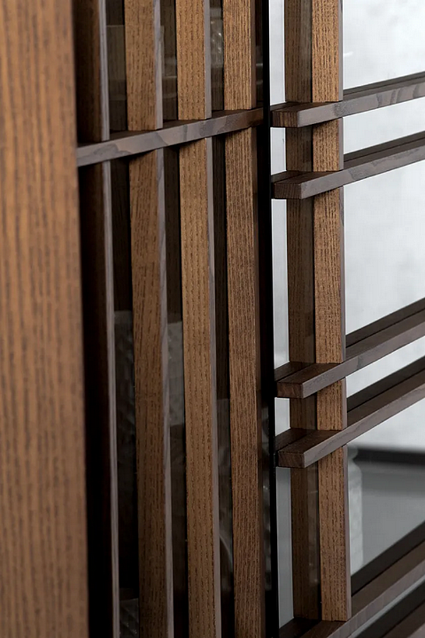 Buffet en bois et verre avec portes coulissantes Potocco SEN 886 MA 886/MA usine POTOCCO de l'Italie. Foto №6