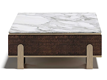 Table basse en bois et marbre Grand R Capital Collection GRA.011 usine Capital Collection de l'Italie