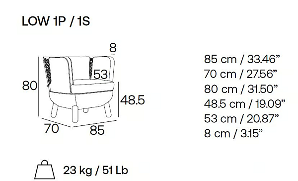 Fauteuil en tissu à accoudoirs SLY LOW Adrenalina IMB1050094, IMB1050090, IMB1050095 usine ADRENALINA de l'Italie. Foto №5