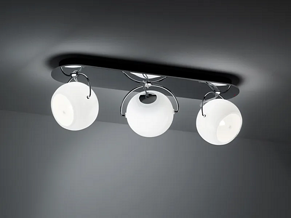 Lampe de plafond réglable en blanc Beluga Fabbian usine Fabbian de l'Italie. Foto №2
