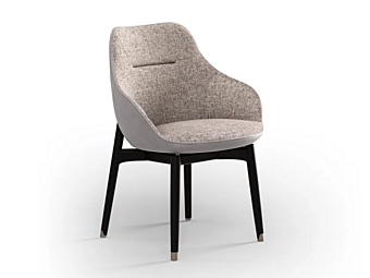 Fauteuil en tissu rembourré avec accoudoirs Royal CPRN HOMOOD