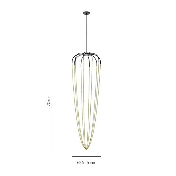 Suspension en aluminium LED Alysoid AXOLIGHT SPALYS34, SPALYS43, SPALY51P, SPALY5G usine Axolight de l'Italie. Foto №20